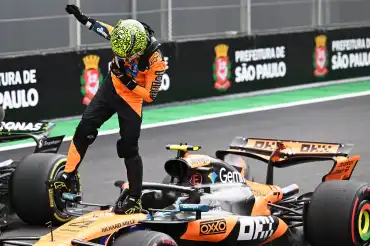 Lando Norris gana Sprint de Brasil con Piastri fuera por accidente